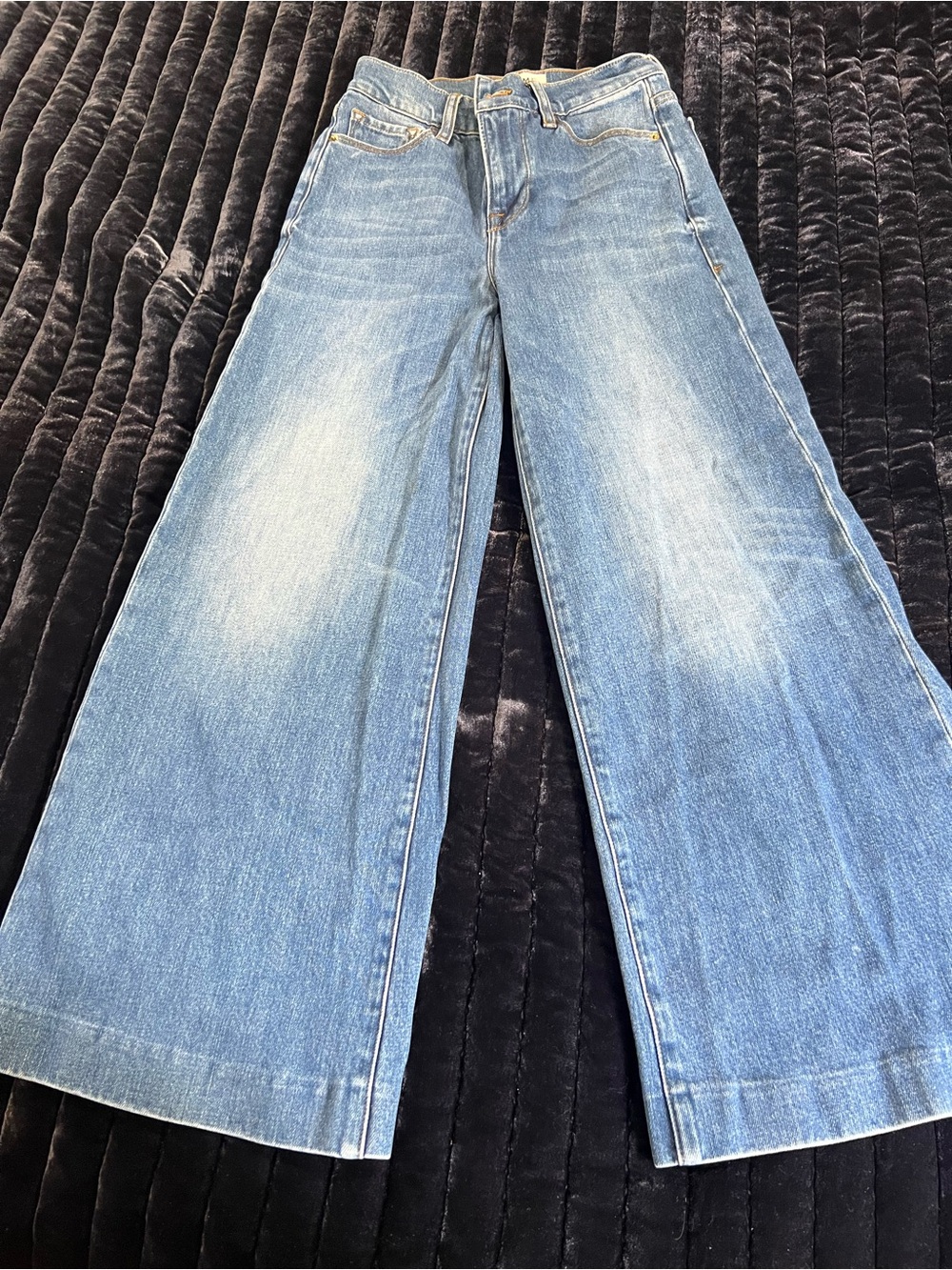 Frame Denim Light Blue Wide-Leg Flare Jeans